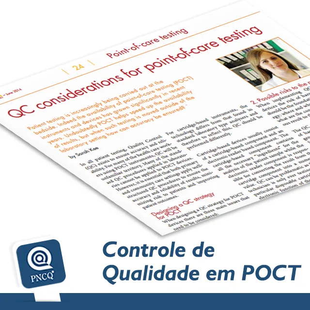 CONTROLE DE QUALIDADE EM TESTES POINT-OF-CARE