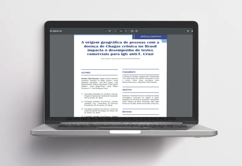 Desempenho de sete imunoensaios para IgG anti-T. cruzi é impactado pela origem geográfica de pessoas com a doença de Chagas no Brasil