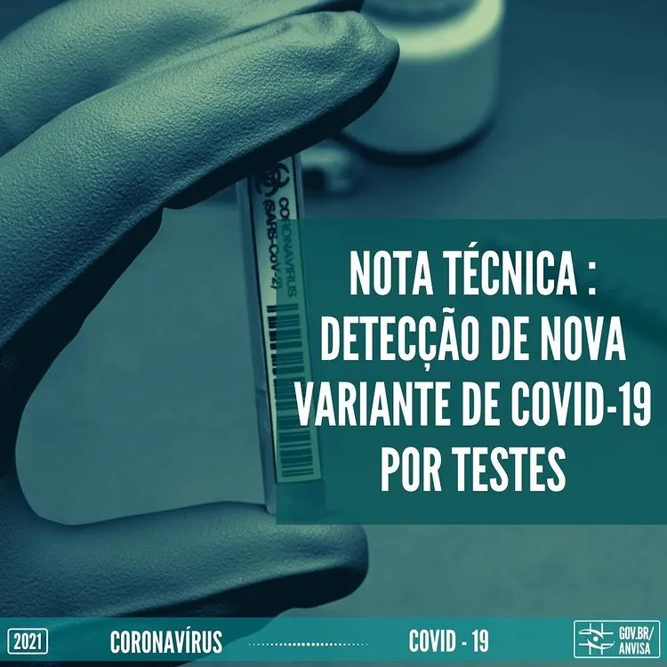 NT 01/2021 da Anvisa: detecção de nova variante de Covid-19 por testes